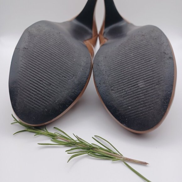 Jessica Patent Tan Pumps - Picture 10 of 10